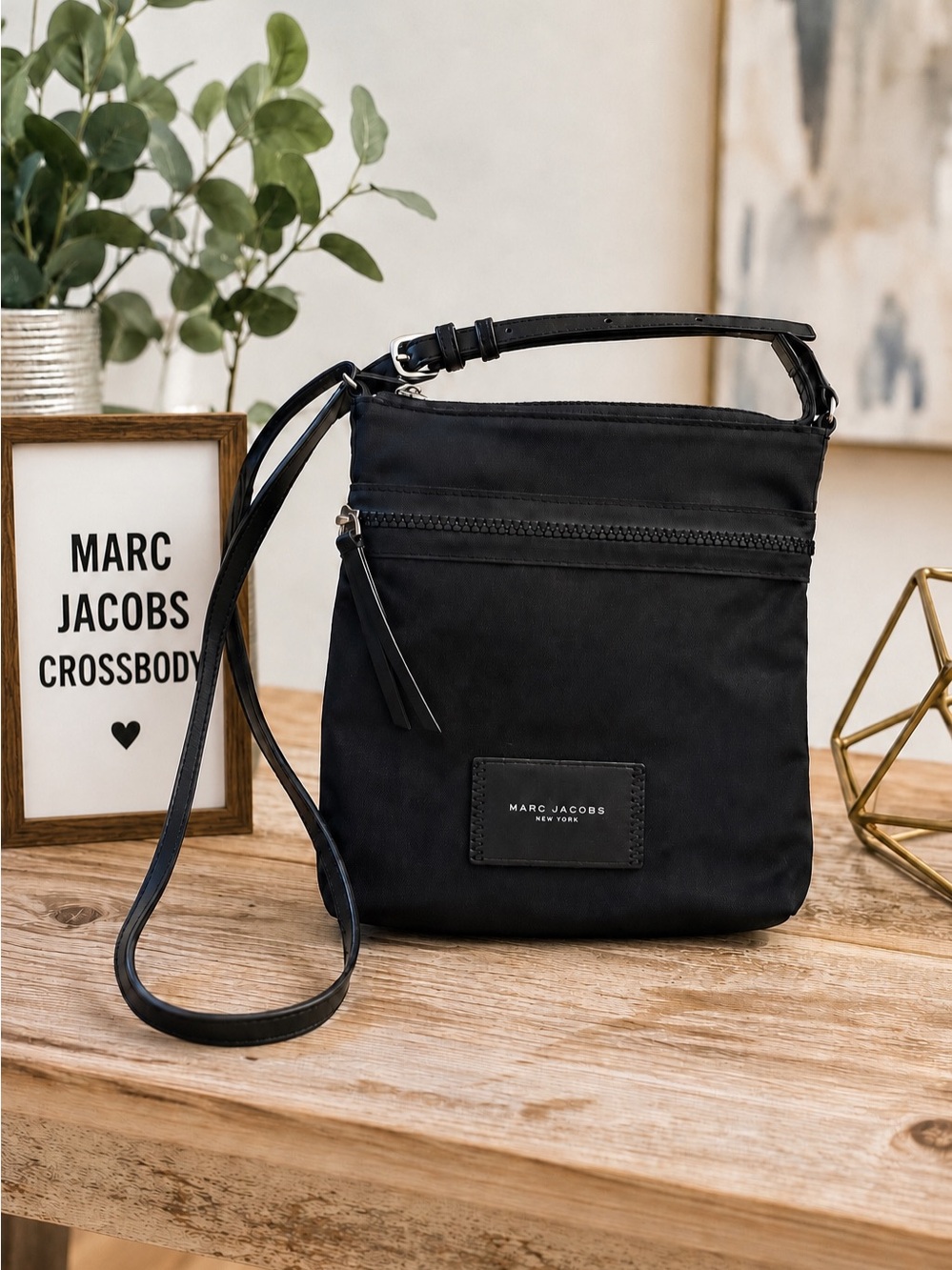🖤 Marc Jacobs Black Nylon Crossbody Bag | Lightweight Everyday Travel Purse